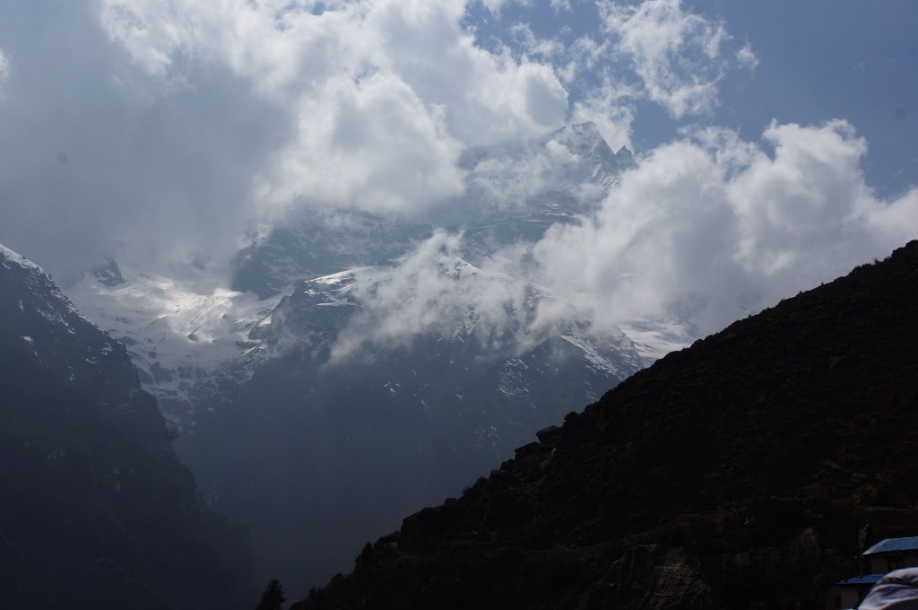 Tall summits and ramparts surround Namche.  The views are amazing!