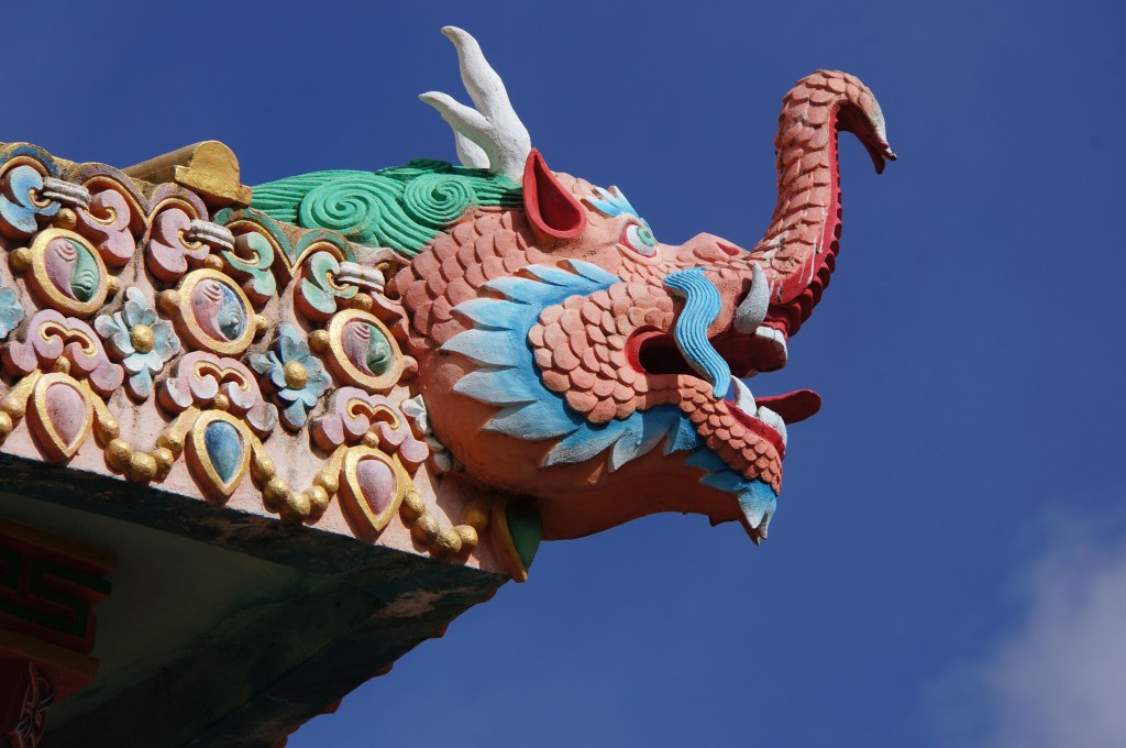 Closeup of the gargoyle... Elephant? Fish? Dragon? You decide....
