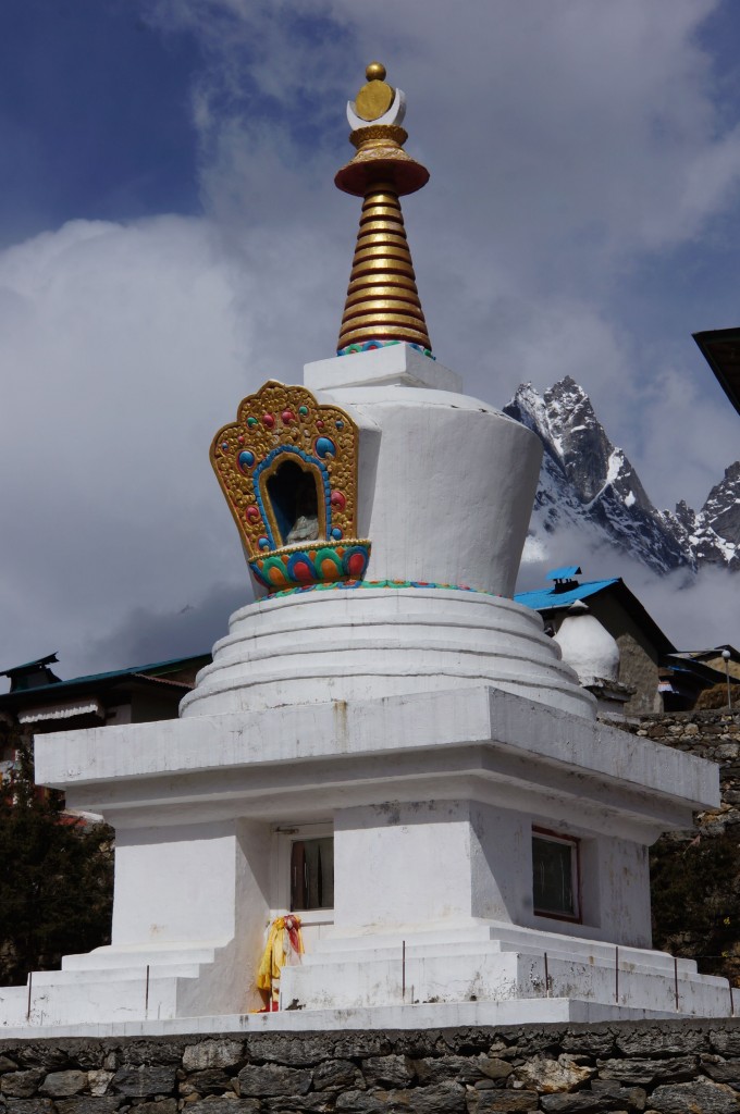 A small stupa outside the monastery.
