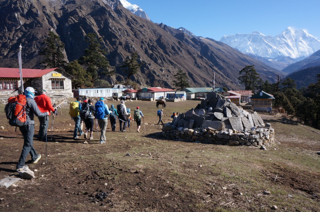 Pulling out of Tengboche. (Photo: Justin Merle)