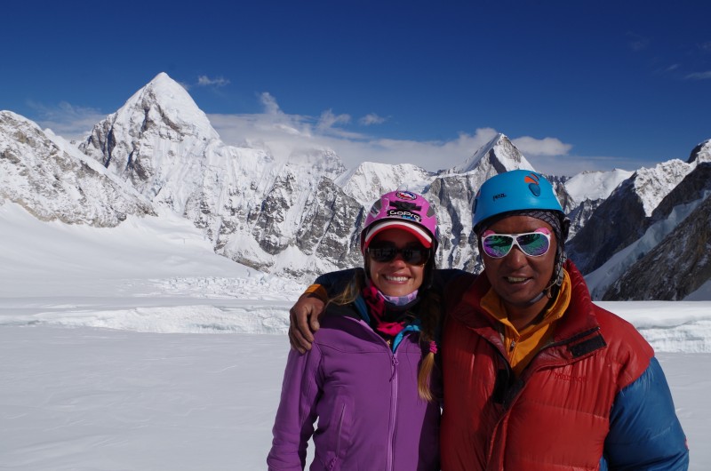 Kim and her wonderful Sherpa guide. (Photo: Kim Hess)
