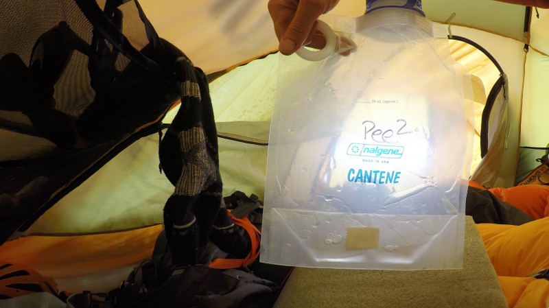 Best piece of gear on the expedition: The Pee Bottle.