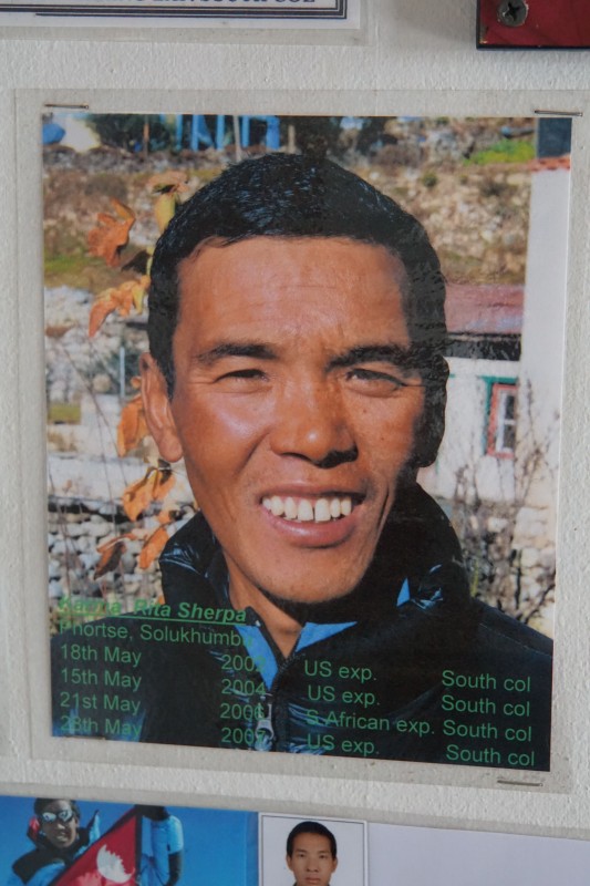Karma Rita Sherpa, one of our guides from last year... brother of my trusted climbing Sherpa Pasang Kami... father of the amazing Sherpa Fura.