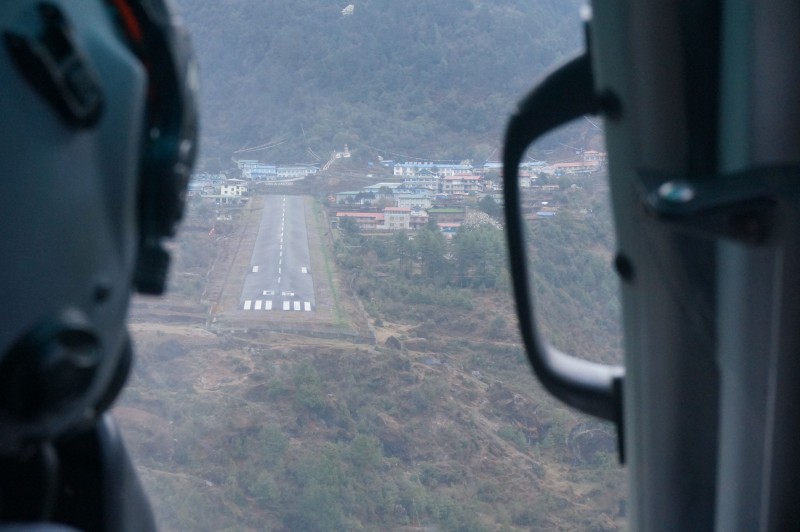 Lukla comes into view. (Photo: Justin Merle)