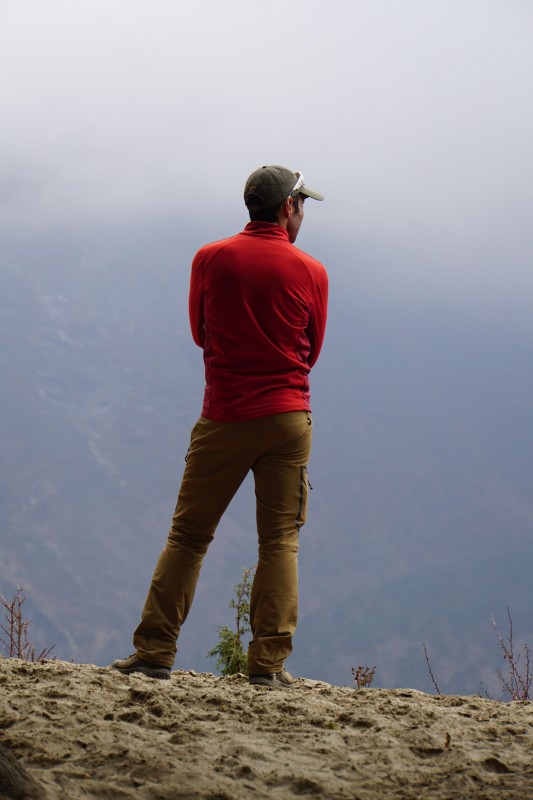 Cristiano surveys the valley below.