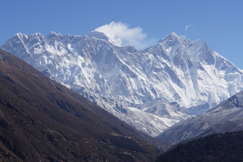 Nuptse, Everest, Lhotse, Lhotse Shar.  Awesome.  
