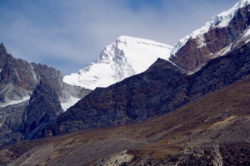 Cho Oyu, sixth highest peak on Earth, just over the Tibetan border.