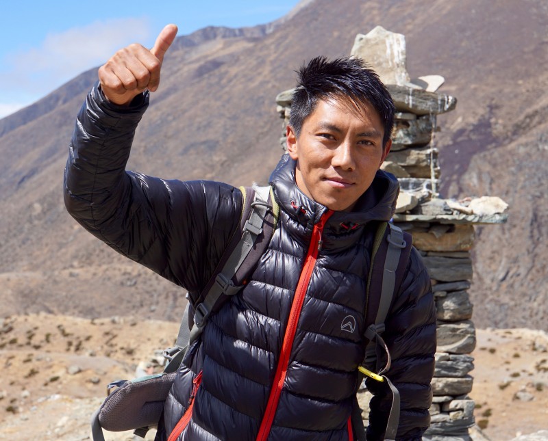 Nima Sherpa. Awesome guide, and owner of a tea house in Dingboche that was badly damaged in last year's quake...