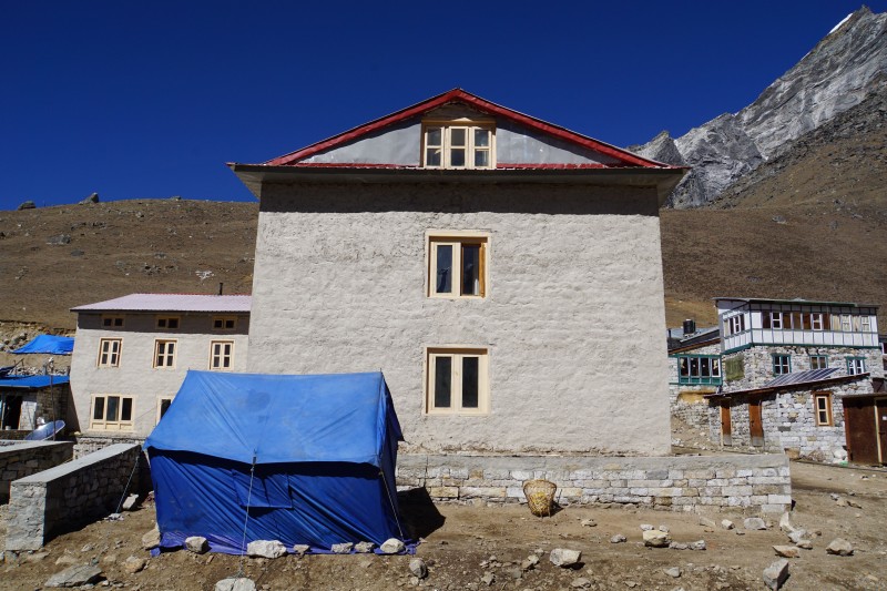 This inn at Lobuche town looks amazing after facade reconstruction.