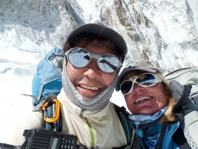 Mingma Dorje and Nicky in an epic selfie. (Photo: Nicky Lowry)