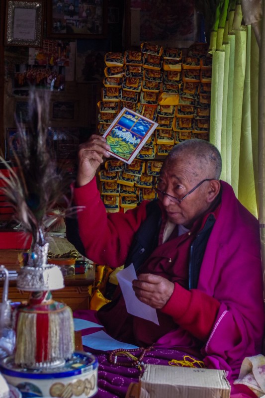 Lama Geshi exhorts us to carry this card to the summit, to speed our safe passage from the mountain goddess.