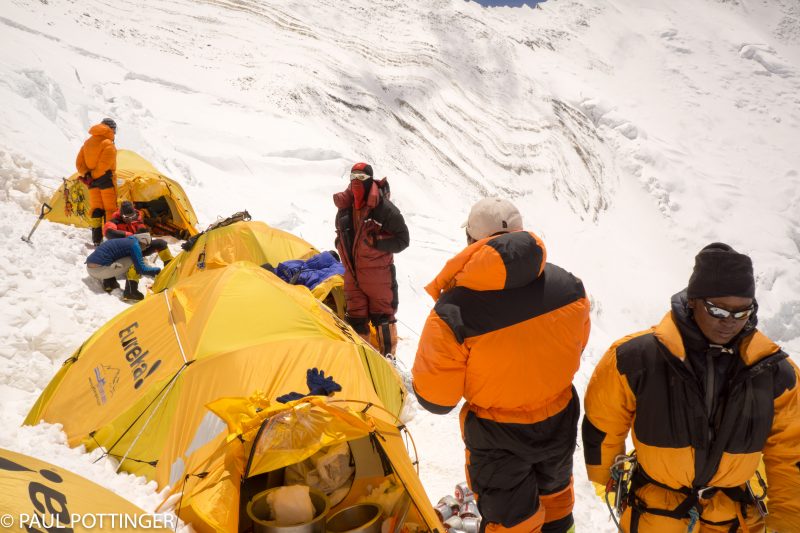 Our amazing Sherpa guides taking care of business at Camp 3.