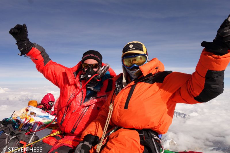 Steven Hess and Lakpa Nuru on the Summit. (Photo: Steven Hess)